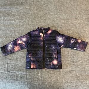 Lands' End Purple and Black Puffer Jacket